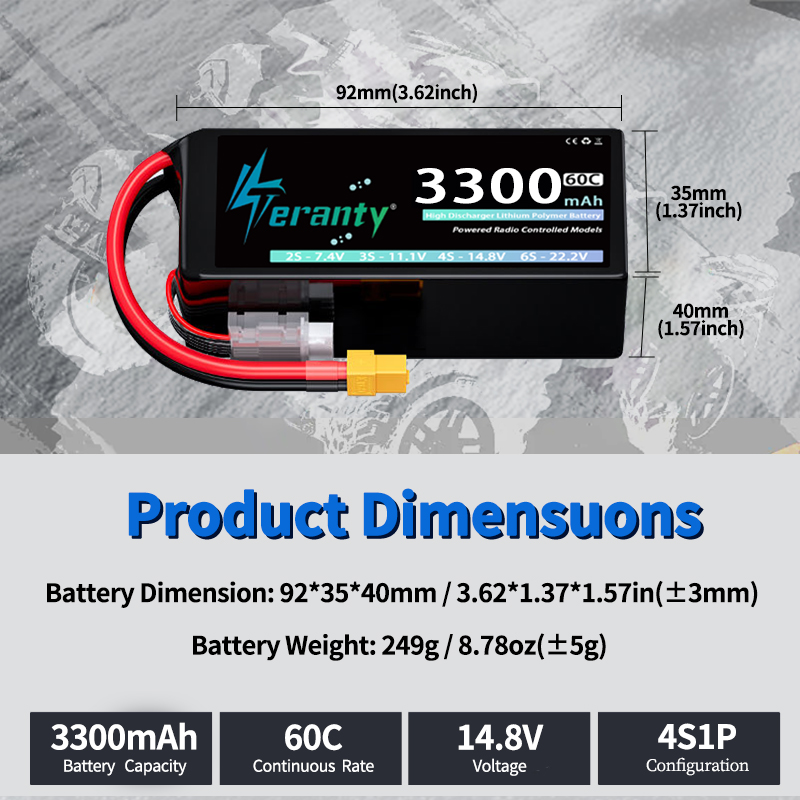 TERANTY 4S 3300mAh Lipo Batter - Drone Battery 3S ulasan dan harga